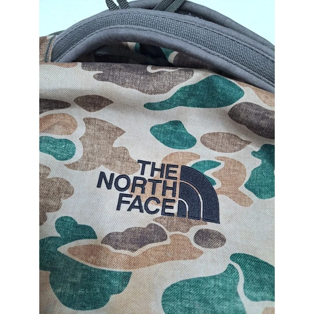 North Face Vault Frog Camo Laptop Backpack Utility Brown Green School Tactical